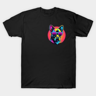 Cool Neon Dog (Small Version) T-Shirt